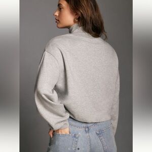 Pilcro funnel-neck bubble hem pullover